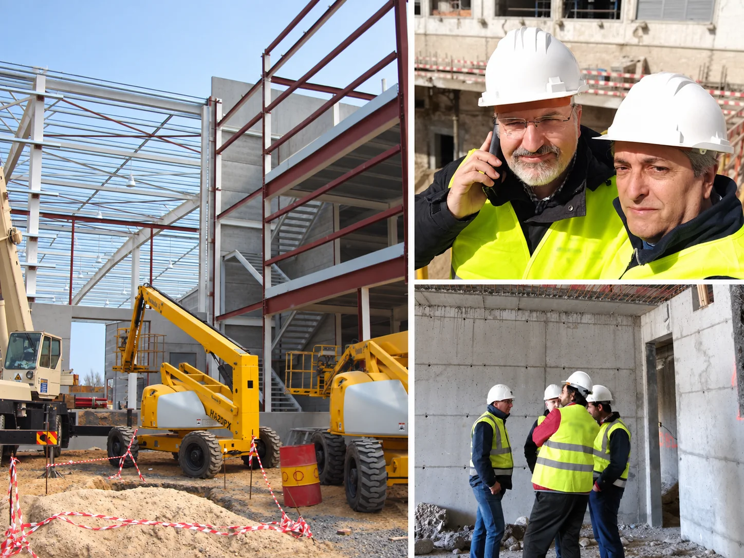 Technical team visiting a construction site